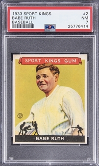 1933 Goudey Sport Kings Baseball #2 Babe Ruth – PSA NM 7
